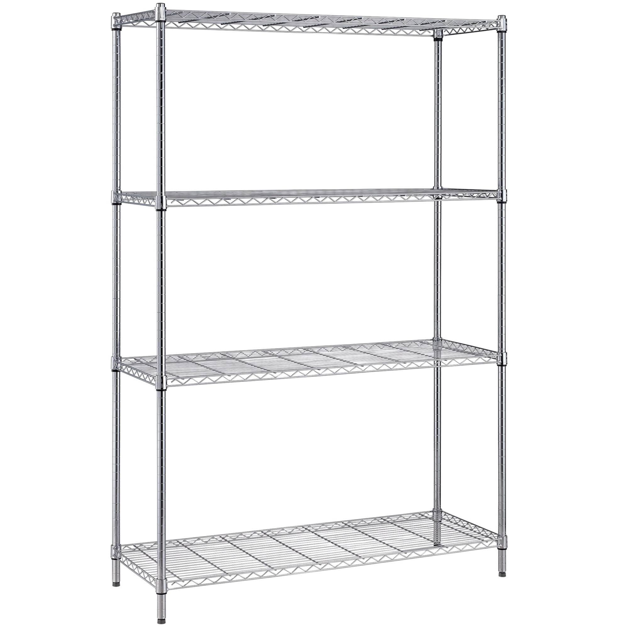 Quantum Storage Systems® 18" x 72" Chrome 4-Shelf Wire Shelving Unit
